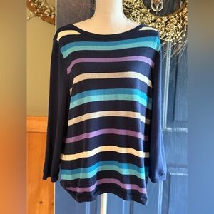 Talbots Stripped Knit Sweater size XL